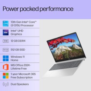HP 15 Laptop: 13th Gen Intel i3, Windows 11 & Office